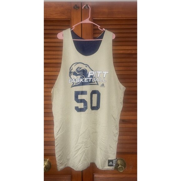 Pitt Panthers Team Issued Practice Jersey Adidas Basketball Reversible 2XL - Picture 1 of 5